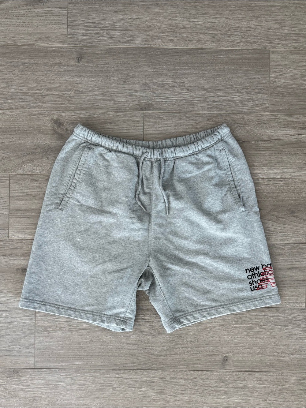 New Balance Light Gray Men's Athletic Fleece Shorts